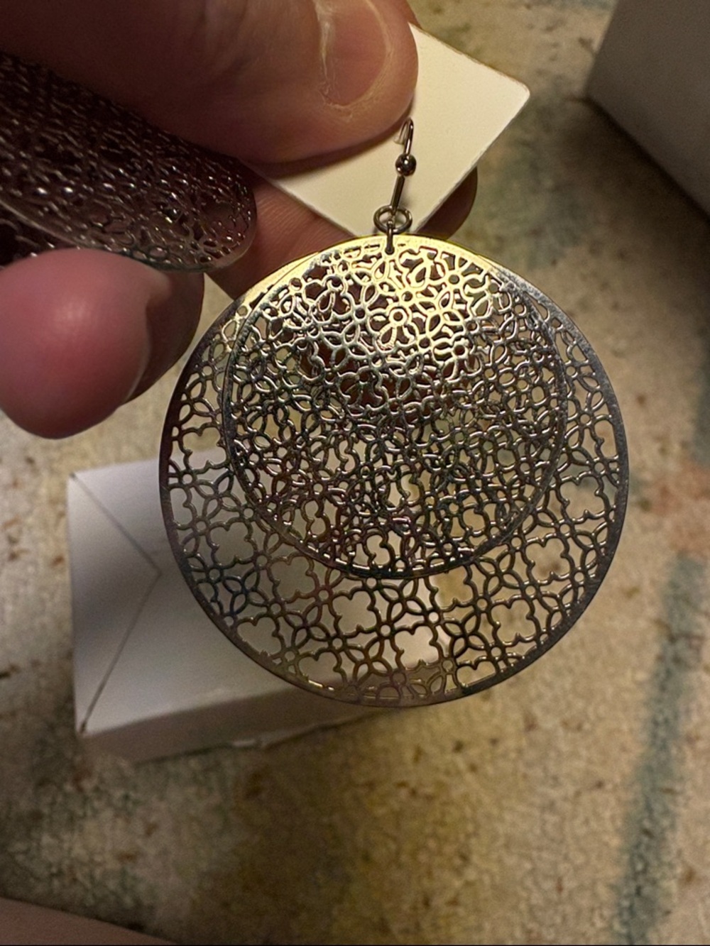 Maurice’s Elegant Silver Filigree Earrings